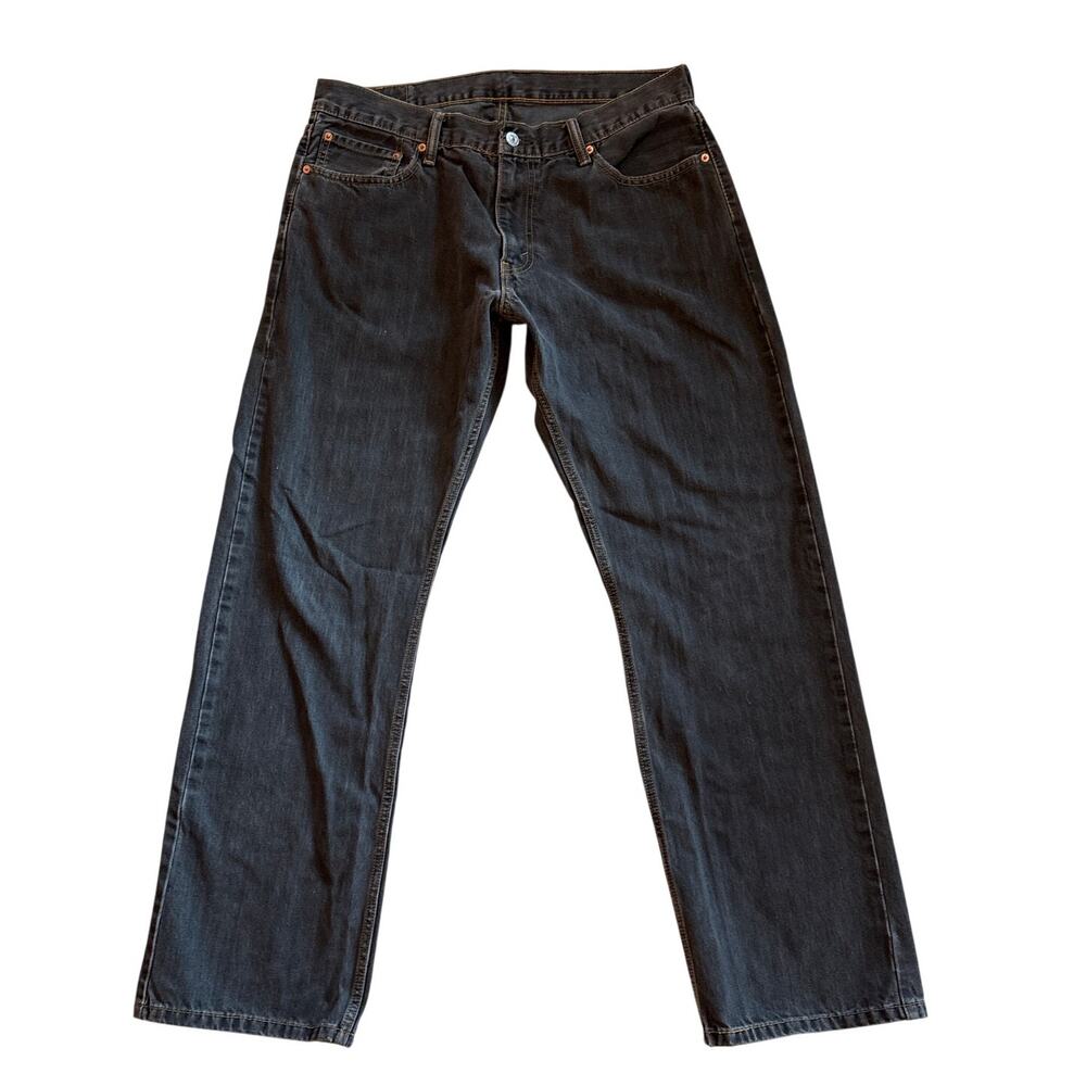 Levis 514 Jeans Mens Size 36x32 Black Slim Straight Leg Casual Y2K Grunge Skater